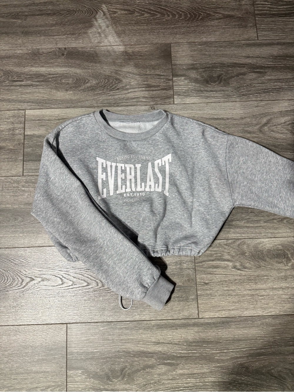 Everlast Heather Gray Cropped Crewneck Sweatshirt